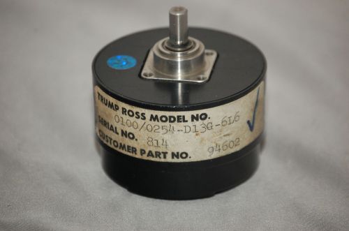 Used J&amp;L 94602 Trump Ross Rotary Encoder P/N 0100/254-D13G-6L6, S/N 814