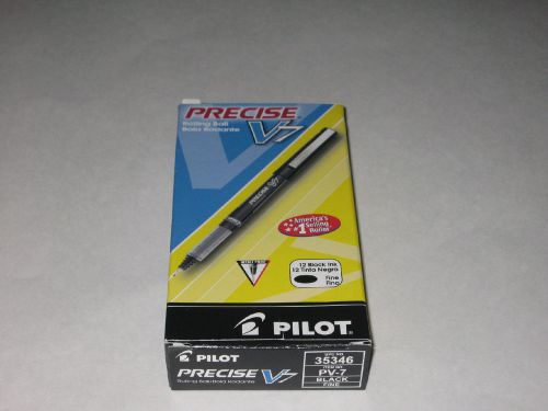 Pilot Precise V7 Liquid Ink Rollerball Pens, 0.7 mm Fine Point, Black pack of 12