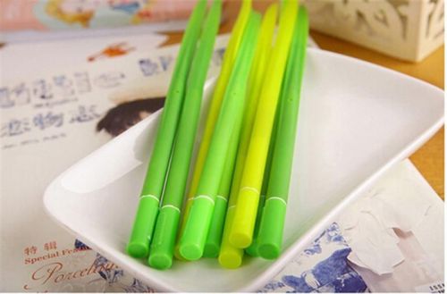 Convenient Lot12 Forest Green Grassblade Ballpoint Grass Leaf Pen Black ink TBUS