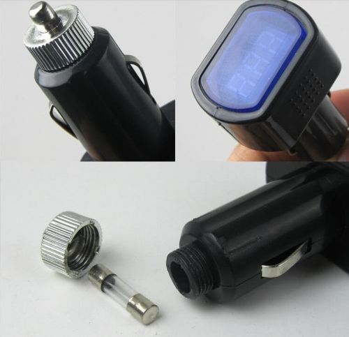 Lcd digital auto car truck cigarette lighter volt voltage meter monitor 12v/24v for sale