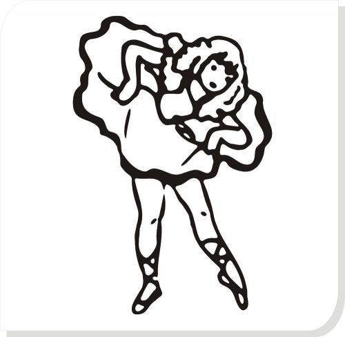 curtsy ballerina car vinyl sticker decals truck window bumper decor #53