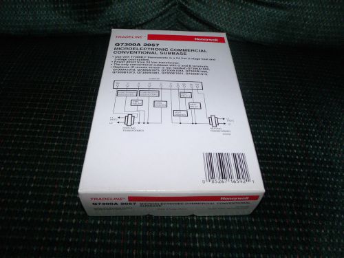 Honeywell q7300a2057 subbase for t7300d and f thermostat new in box for sale