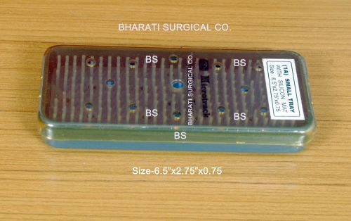 SS  Sterilizing case with Silicone mat Autoclavable 6.5&#034;x2.75&#034;x0.75  ophthalmic