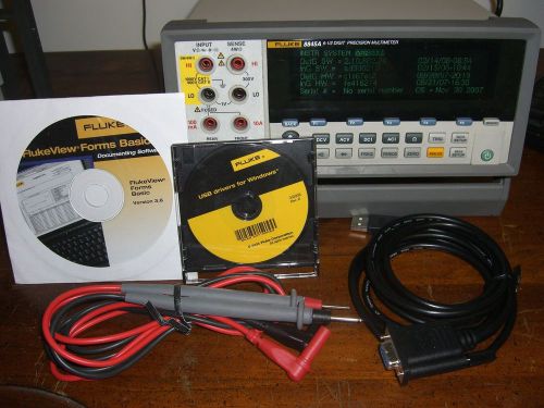 Fluke 8845A 6.5 Digit Precision Multimeter **TESTED** w/ FVF, RS-232, Leads