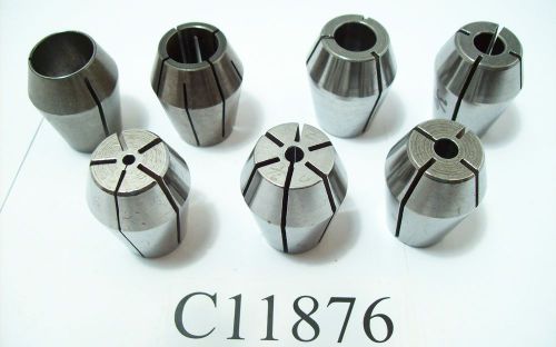 7 pc set z series collets for cincinnati toolmaster &amp; kwik switch 200 lot c11876 for sale