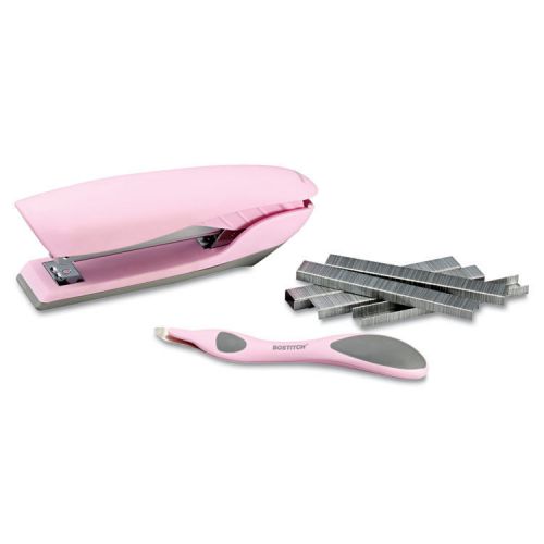 Velvet Touch No-Jam Stapler, 20-Sheet Capacity, Pink