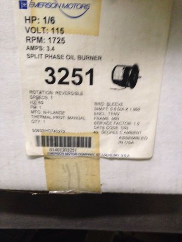 Emerson 1/6th hp 115v 1725rpm motor