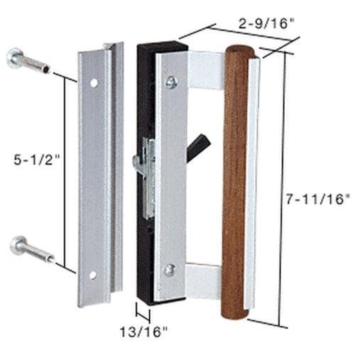 CRL Aluminum/Wood Hook-Style Surface Mount Handle 5-1/2&#034; Screw Holes for Adams R