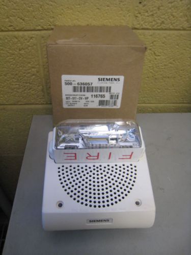 New Siemens SET-S17-CW-WP Fire Alarm Speaker Strobe White 500-636057