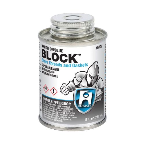 Hercules Brush-On / Blue Block Thread and Gasket Sealant 8oz, #15707