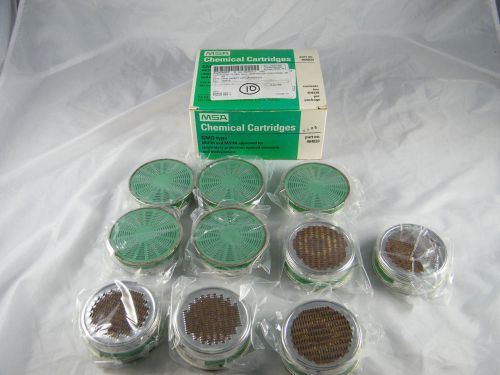 Lot of 10 ~ new ~ msa ~ respirator filter cartridges ~ part # 464033 / 459318 for sale