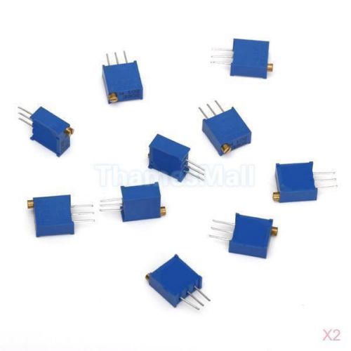 2x Set of 10pcs 1K ohm Square Trimmer Potentiometer 3296W High Quality