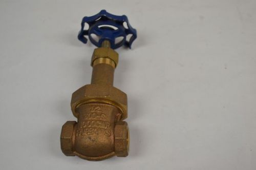 NEW FAIRBANKS SOLID WEDGE 300-S 1000CWP U-0234 BRONZE 1/2IN GATE VALVE D204674