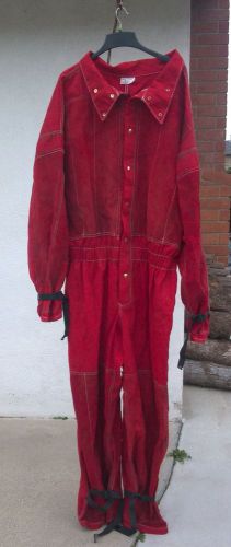 Jenessco LEATHER COVERALLS For SANDBLAST/WELDING SIZE 3X includes gel knee pad