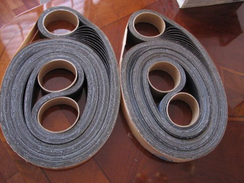 2 Packs (10x2) Hermes 2&#034;x168&#034; 50 Grit RB317LX Sanding Belts Aluminum Oxide Cloth