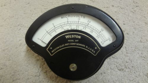 Weston Model-269 Fan Shaped Meter-Range1-100 Microvolts
