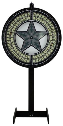 36 BIG 6 MONEY WHEEL, GAME WHEEL, PRIZE WHEEL. TALL FLOOR STAND! Buy It Now!