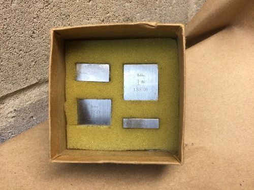 Webber Square Gage Block 4pc. Set Gauge .250, .500, .750, 1&#034; LSS STARRETT QI3535