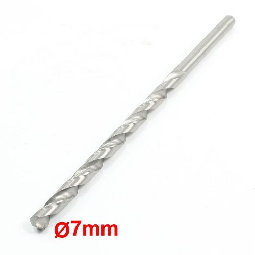 7mm Shank 7mm Drilling Dia 200mm Length HSS Twist Drill Bit Silver Tone