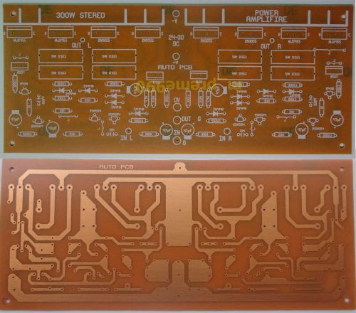 3PCS 300W DIY Transistor Stereo Power Amplifier board  PCB with MJ2955 + 2N3055