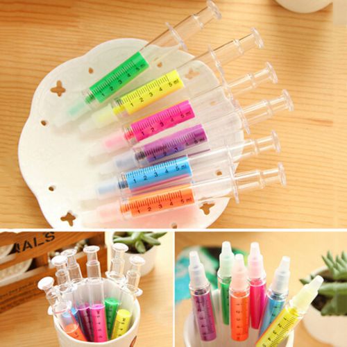 Good 1X Stationery Fluorescent Needle Tube Highlighter Marker Writer Pen BBCA