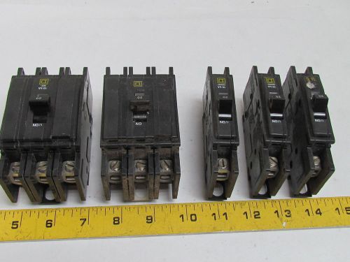 20 Amp Circuit Breaker Single and 3-Pole Type QOU  Lot of 5