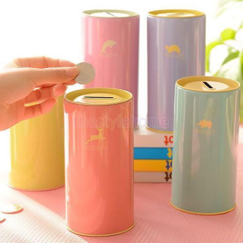 Piggy Bank Saving Coin Money Tin Boxes Cartoon Zoo Collection For Kids Toy