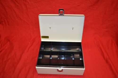 Cash Box All Metal With Plastic Money Tray * NEW * WITH 2 KEYS