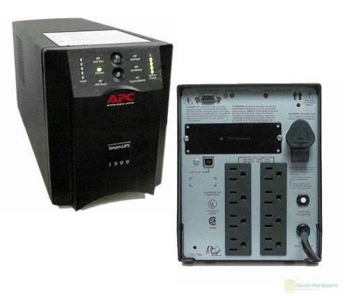Apc sua1500 980w 120v tower power backup fully tested new battery 1 year warr for sale