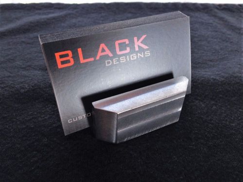 CUSTOM MACHINED BILLET ALUMINIUM BUSINESS CARD HOLDER / CELL PHONE HOLDER STAND