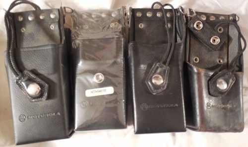 4 pcs Motorola NTN5461B Radio Holsters - Used to New - for HT600 MTX900 P200 etc