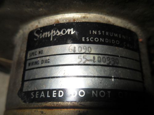 (Q3-3) 1 SIMPSON 61090 CANS PER MINUTE METER