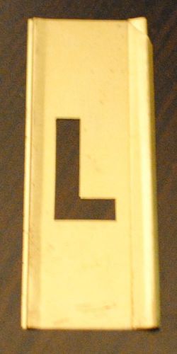 BRAND NEW 3/4&#034; REUSABLE INTERLOCKING BRASS STENCIL LETTER &#034;L&#034;