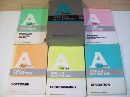 MITSUBISHI WIRE-CUT EDM SYSTEMS SERIES A COMPLETE MANUALS - USED - FREE SHIPPING