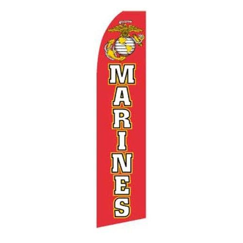 United states marines feather swooper business flag banner 11.5 ft made in usa for sale