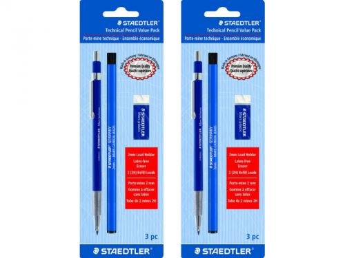 2 PACKS OF Staedtler Mars Technical Mechanical Pencil Set, 780SBK - 2 SETS