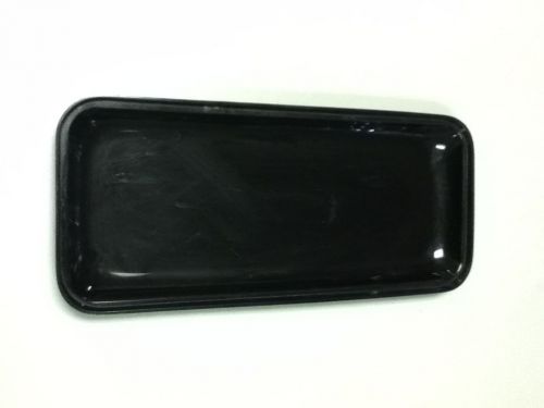 Deli restaurant bar black rectangle serving tray platter one bowl AC3