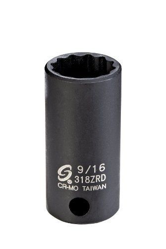 Sunex 318zrd 3/8-inch drive 9/16-inch 12-point semi-deep impact socket for sale