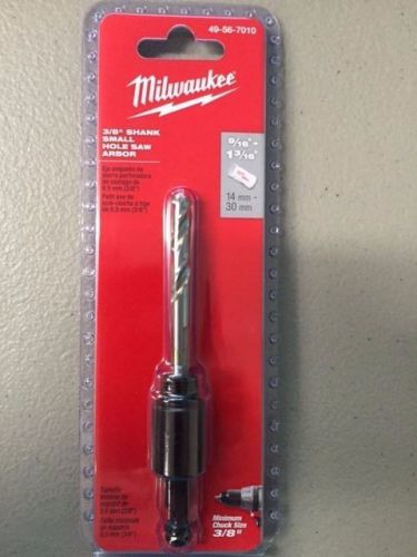 Milwaukee 3/8&#034; Shank Small Hole Saw Arbor 49-56-7010 New  Free Shipping