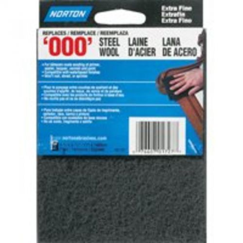 Synth Steel Wool 000 Gray Ef Norton Steel Wool 01727 076607017277