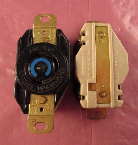 * LOT OF 2 * HBL2320 - Hubbell 2P3W 20A 250V AC L6-20R Twist-Lock Receptacles