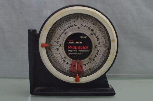 Craftsman #939840 Protractor with Magnetic Base and Back &amp; Pitch Angle Calc