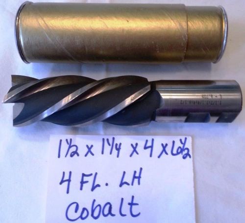 Left hand. 50 Pc. Lot 1-1/2 x 1-1/4 x 4 x 6-1/2  4FL. LH Cobalt End Mills New