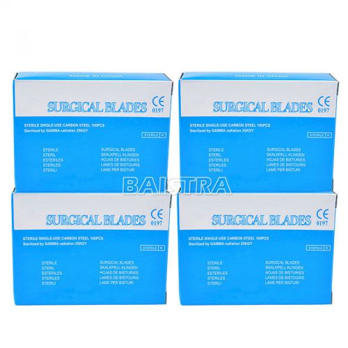 400pcs Dental 4.3*0.55cm Surgical Scalpel Blades Instruments Scalpels 11# SALE