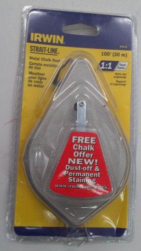 Irwin Strait-Line Metal Chalk Reel 100 feet (30 m) 1:1 Gear Ratio