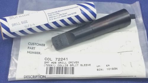 NEW Collis MT2 2MT Morse Taper 9/64&#034; Size #28 Split Sleeve Drill Driver 72241