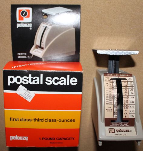 Pelouze p-1 1# capacity postal scale first &amp; third class &amp; oz. usa made 1985 nib for sale