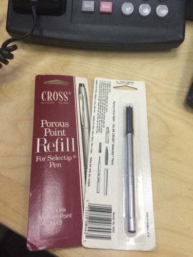 Cross Porous Point Refill Black Ink Medium Point 8443 2 sealed packs