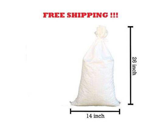 20  Polypropylene Sand Bags w/Tie - 26in x 14in  get prep&#039;d for El Nino Free s/h