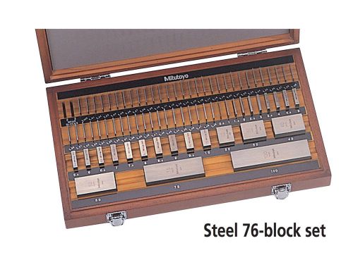 Mitutoyo Metric Steel Square Gage Gauge Block Set AS-1 1.005-100mm 76 Blocks